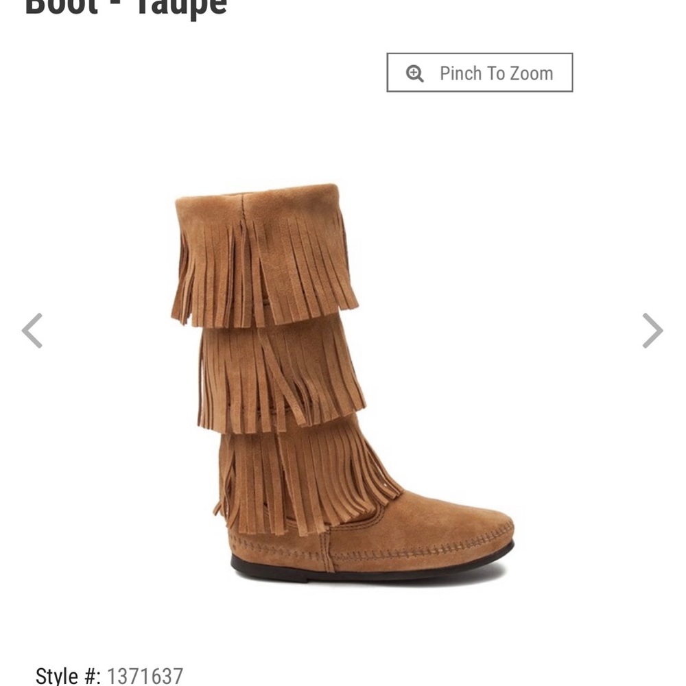 5 Layer Fringed Boots By Minnetonka - image 1